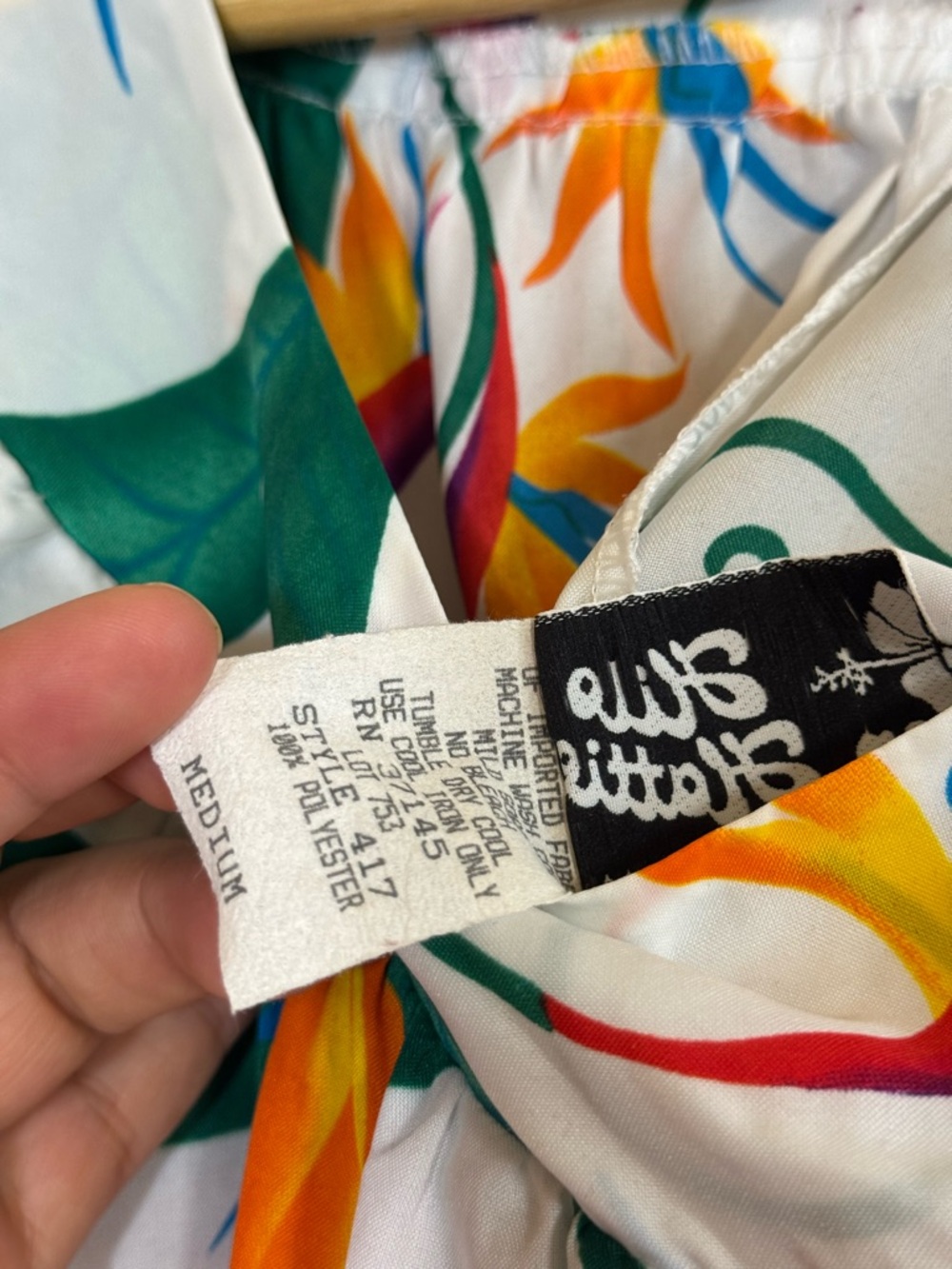 Hilo Hattie Vintage 70s/80s White Bird of Paradise Hawaiian Midi Dress| Size M - Picture 12 of 13